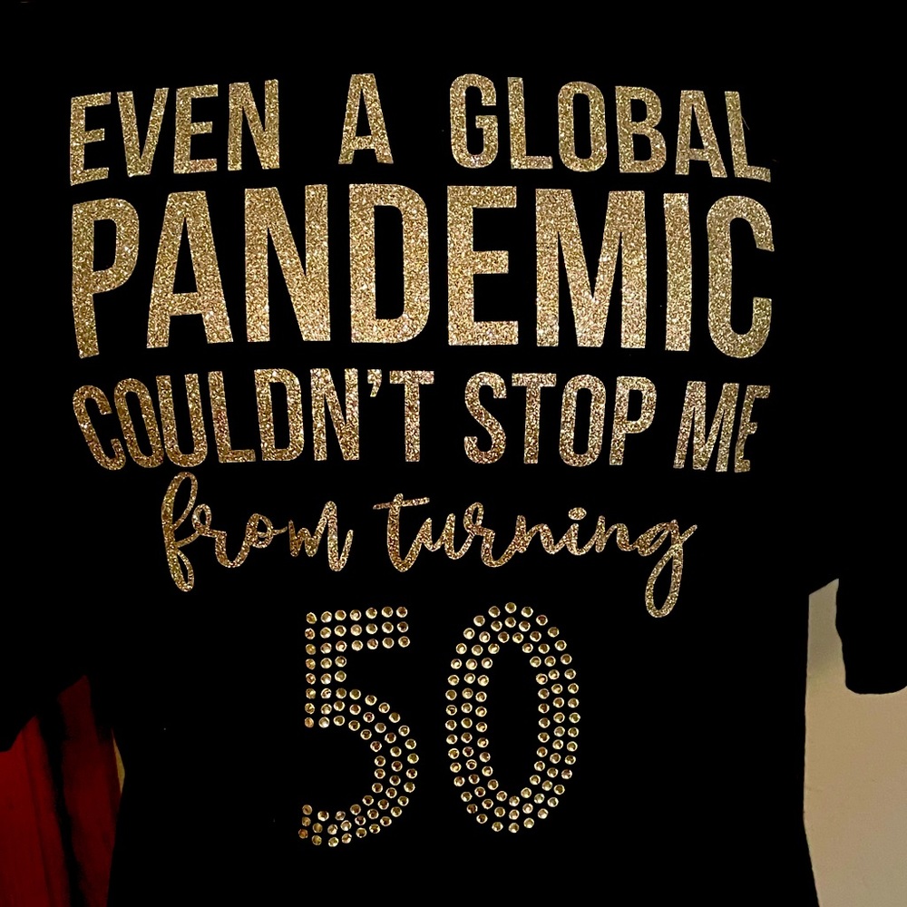 Turning 50 tshirt with Bling